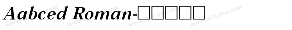 Aabced Roman字体转换